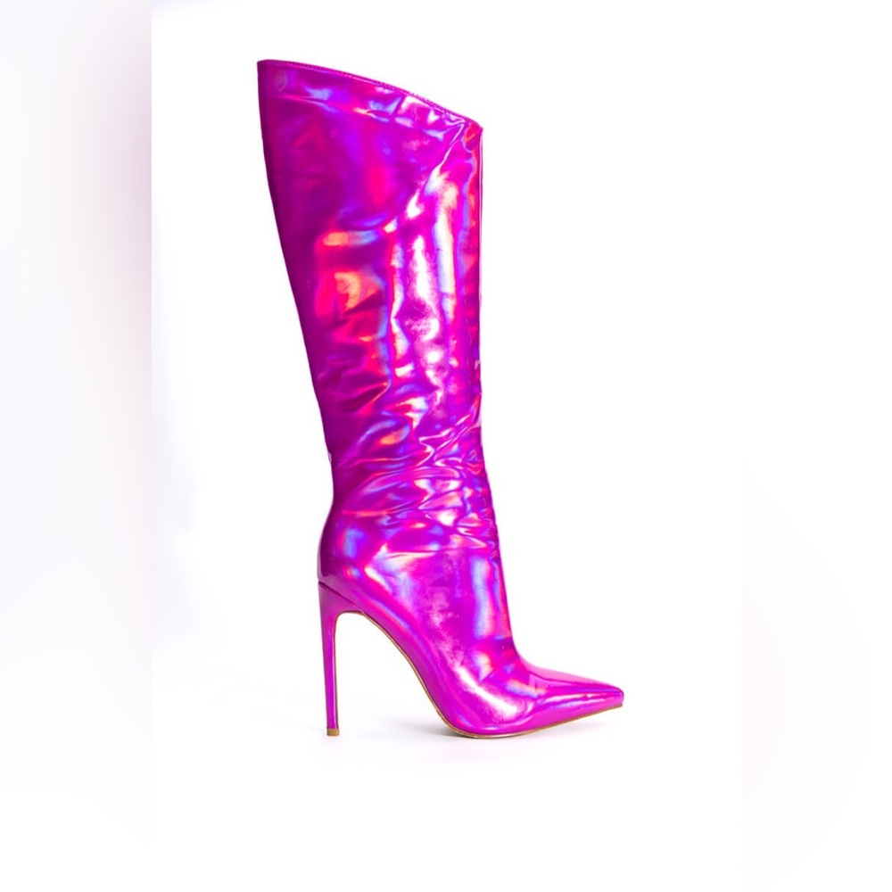 AZALEA WANG NOVA SEXY STILETTO BOOT IN PINK